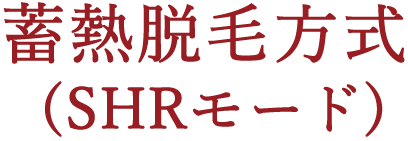 熱破壊式(ショット式)脱毛